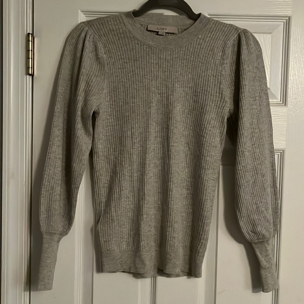 Sparkle gray lightweight sweater